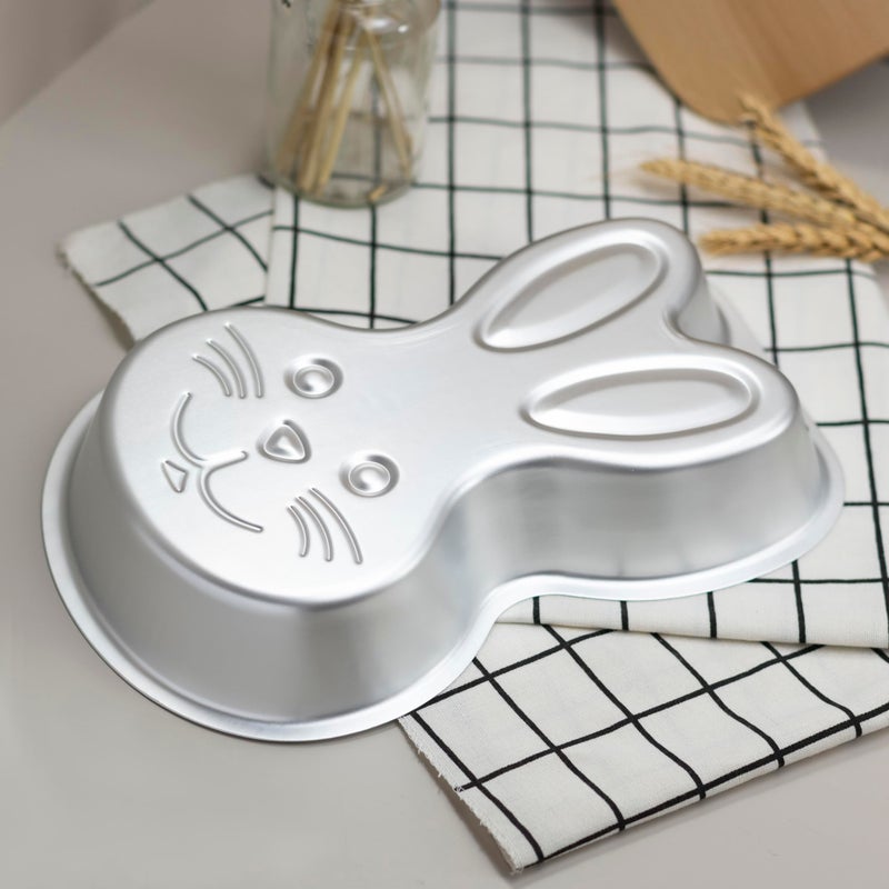 Yikinip Bunny Shape Cake pan,Bunny cake tinï¼ŒAluminum Rabbit Shape Cake Mold for Baking, Easter Cake Pan,baking pan(Bunny Shape Cake pan) - Image 5