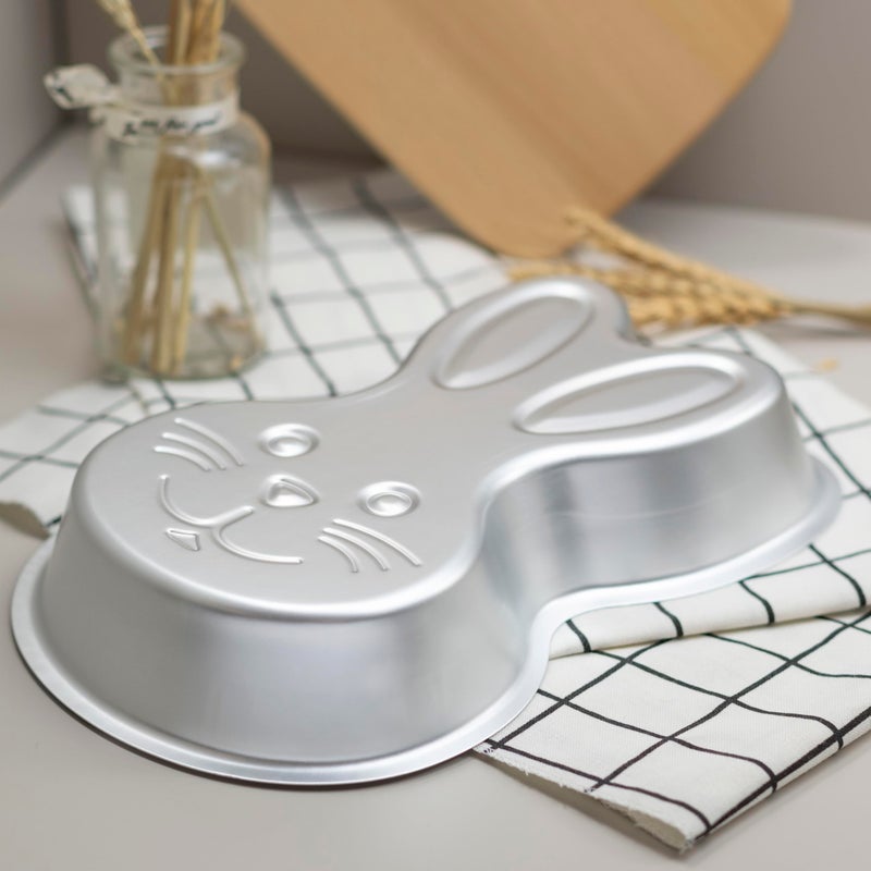 Yikinip Bunny Shape Cake pan,Bunny cake tinï¼ŒAluminum Rabbit Shape Cake Mold for Baking, Easter Cake Pan,baking pan(Bunny Shape Cake pan) - Image 3