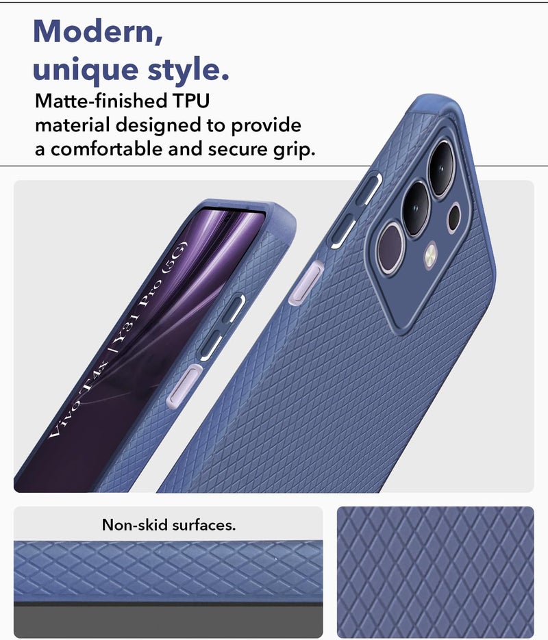 Jkobi Back Cover Case for Vivo T4x | Vivo Y31 Pro (Liquid Silicone | Side Grip | Camera Protection) - Image 3