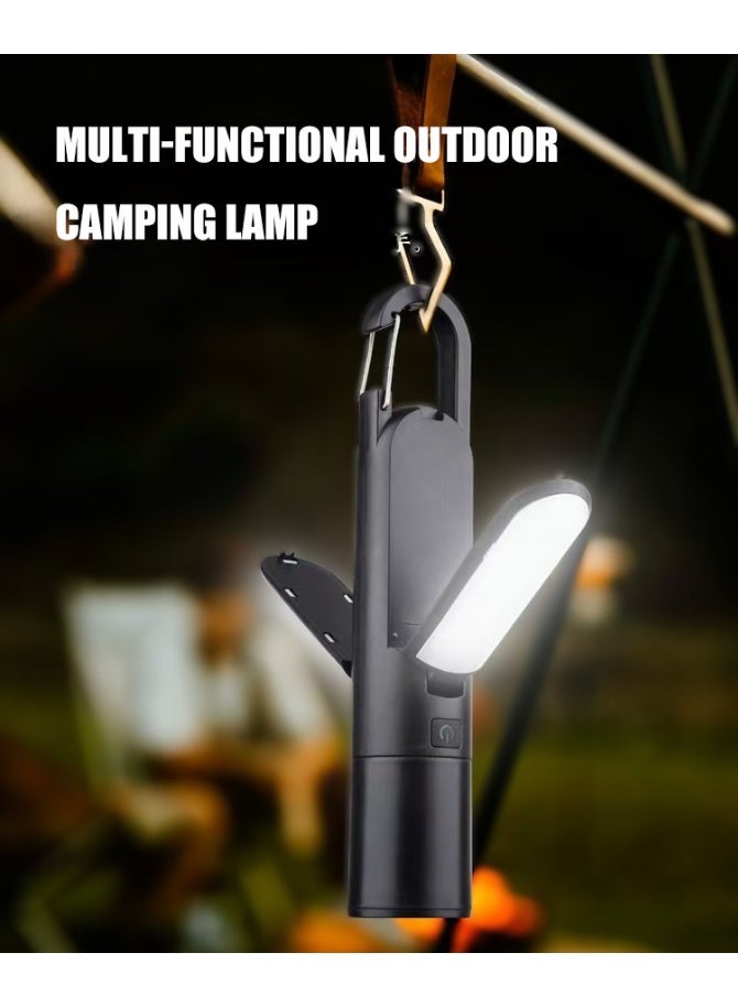 hilimse LED Camping Light, Foldable Rechargeable Camping Lantern with 600Ah Battery, Multifunctional Emergency Light with Flashlight, SOS Mode, Dual Light Sources, 4 - Gear Dimming for Camping, Fishing, Hiking, Travel - Image 5