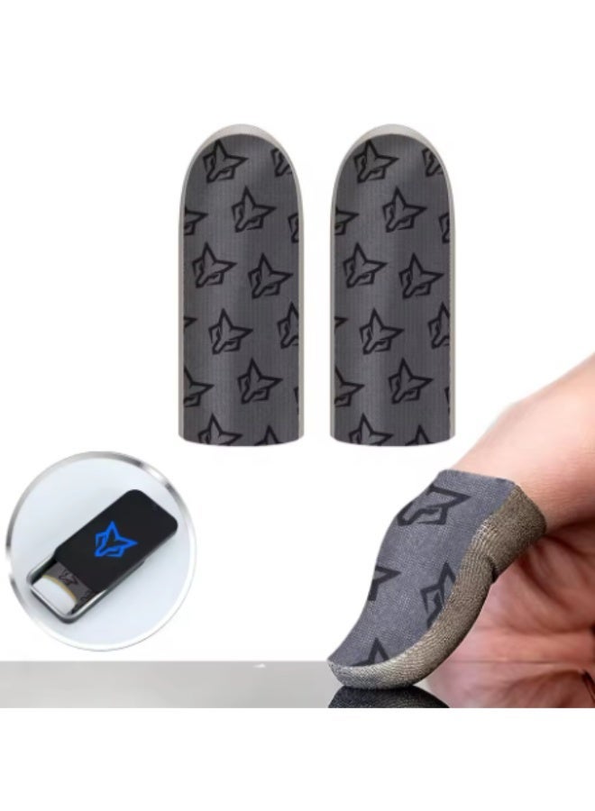 Sarafox C1 (4 fingers) Sliver-cloth PUBG and gaming Sensitive thin washable Mobile Gaming Finger Sleeve Finger Gloves & CX08 Mobile Cooler Freezer , Gaming Mobile Cooler , with backclip Gaming Mobile for Smartphones Bundle - Image 2