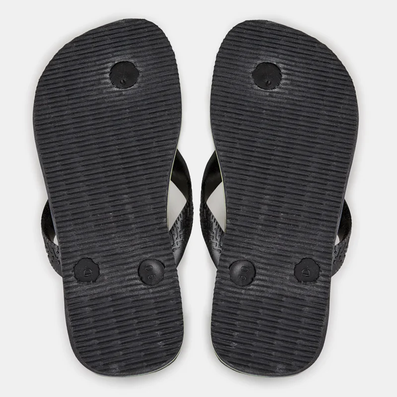 Havaianas Black Brasil Logo Flip Flops  | Best Price UAE