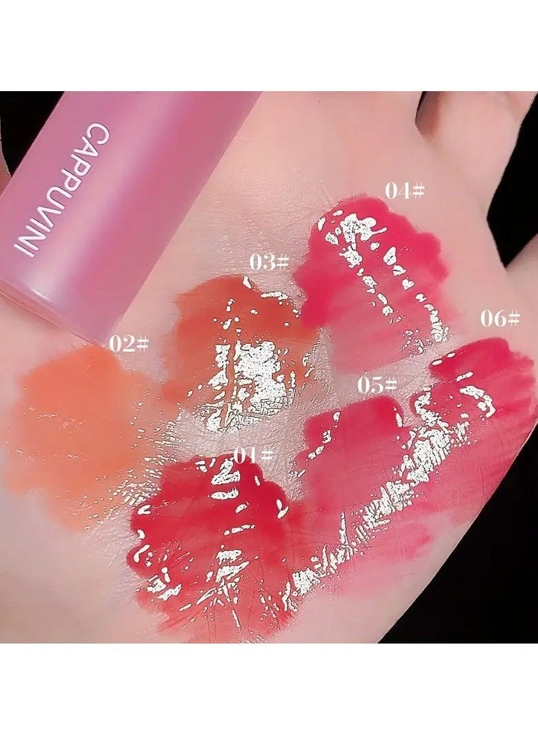 Cappuvini 1 PC High-Value Lipstick and Lip Gloss Set - Pink, Love, Honey, Milk, Tea - Plumping and Moisturizing Lip Glaze COLOR 01 - Image 4