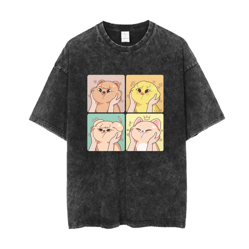 2023 American Fashion Brand New Men'S And Women'S Sale Vintage Washed T-Shirt Printed Heavy Washed Old Short Sleeve T-Shirt - Image 1