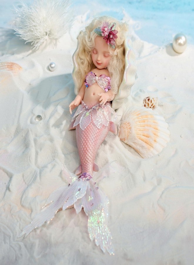 Cloveray 10-Inch Mermaid Platinum Silicone Baby Doll, Lifelike Full Body Silicone Dolls，Cute Newborn Baby Dolls for Stress Relief, Decoration, Gifts, Collectible (Pink) - Image 5