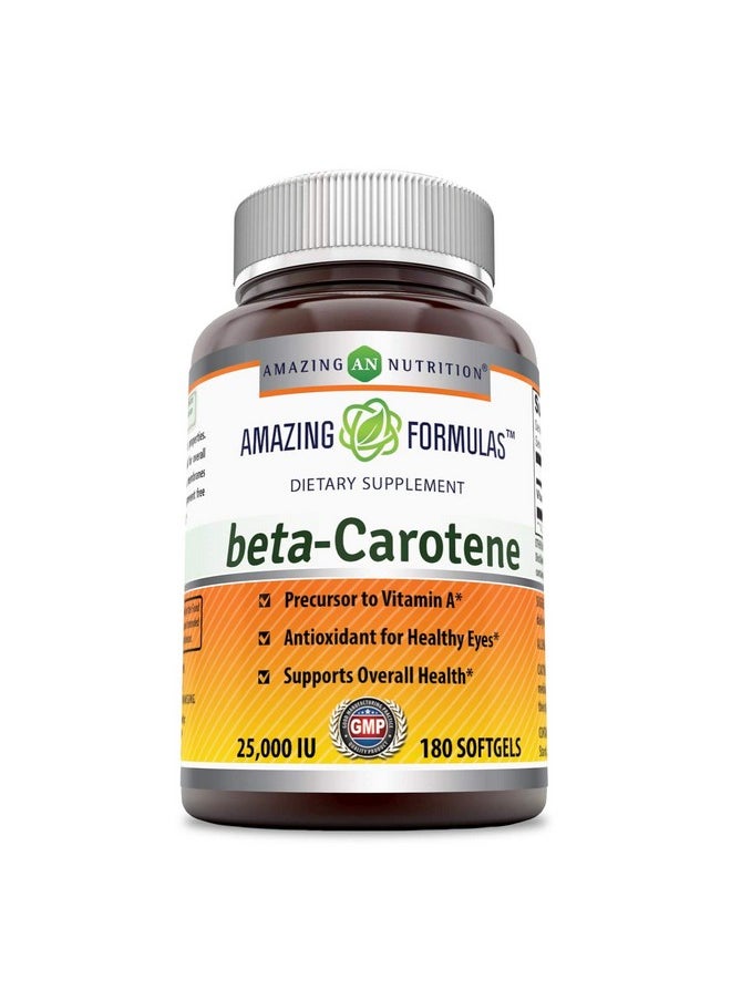 Amazing Formulas Beta Carotene 25000 Iu 180 Softgels Supplement ; Nongmo ; Gluten Free - pzsku/Z024CDAE6BC320FAB4F3EZ/45/_/1695134009/fc3f939e-7c21-477a-b8d5-a6f37ca33d57