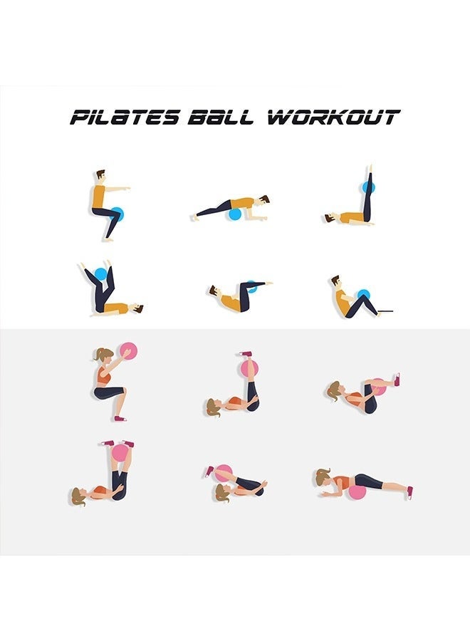 3PCS Pilates Ball 25cm Mini Ball Small Exercise Ball for for Pilates, Yoga, Core Training, Physical Therapy, Balance, Stability, Stretching - Image 3