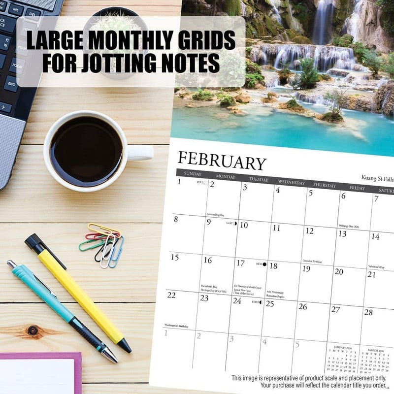 Willow Creek Press, Doug the Pug 2026 Mini Wall Calendar, 7'' X 7'', 18-Month Calendar with Stapled Binding - Image 4