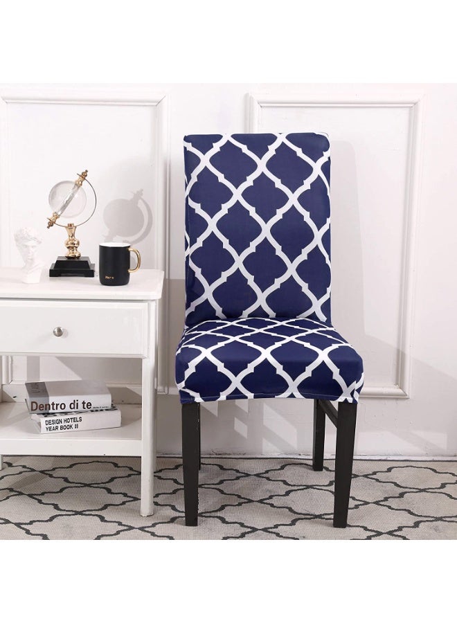 Dining Chair Covers, Set of 6, Removable Washable Geometric Pattern Stretch Chair Slipcovers, Four Seasons Universal Chair Protector Covers for Kitchen, Dining Room, Hotel, Banquet - Image 3
