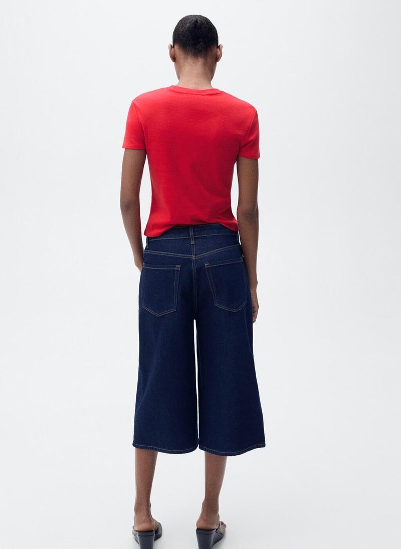 MANGO Fitted Cotton T-Shirt  - Image 2