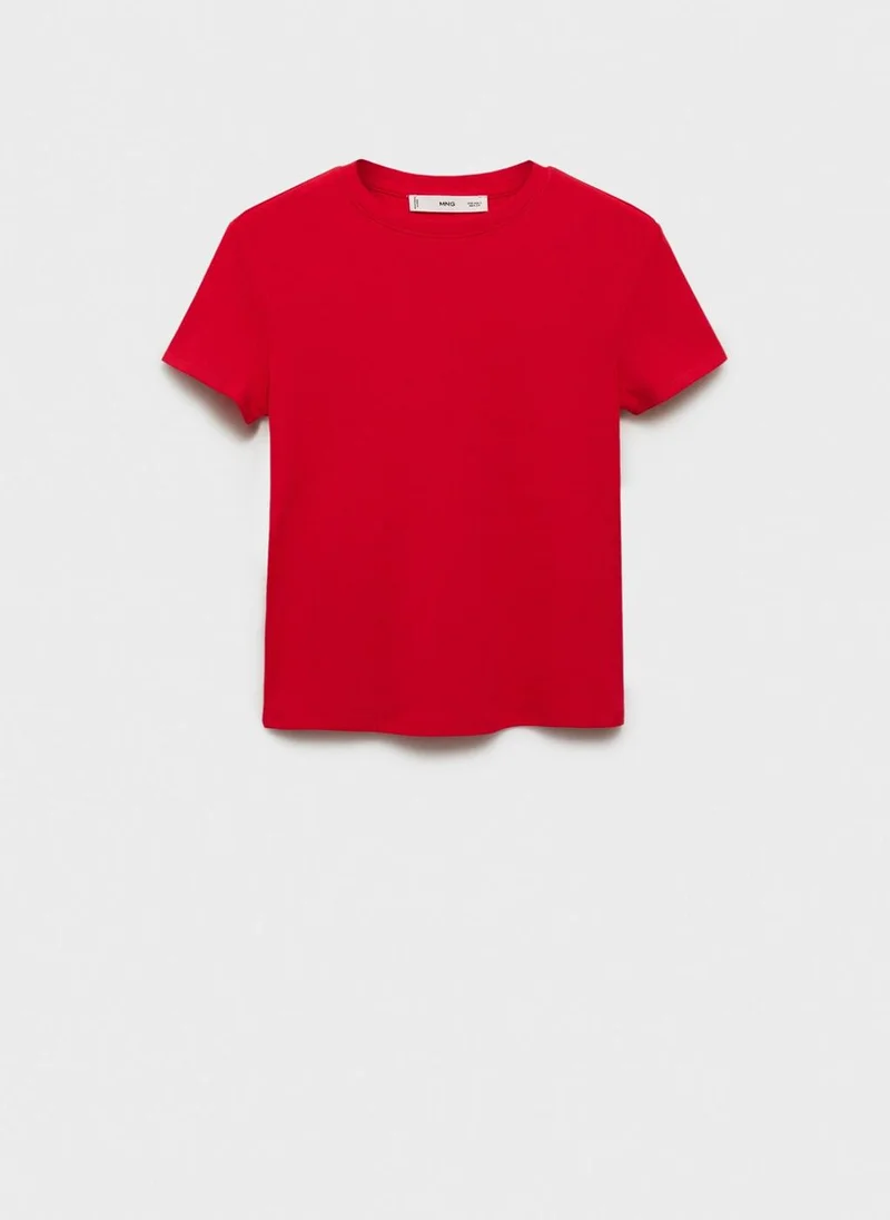 MANGO Fitted Cotton T-Shirt