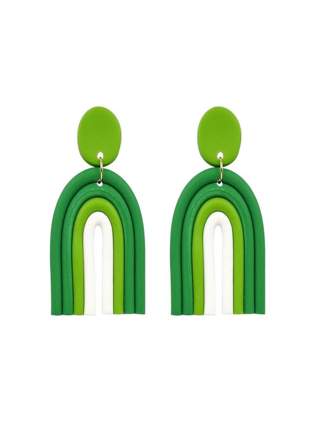 Cicod St Patrick's Day Earrings for Women,Irish Shamrock Drop Dangle Earrings Acrylic Green Clover Womens St patrick's Day Outfit Earrings Good Luck Holiday Jewelry - Image 1