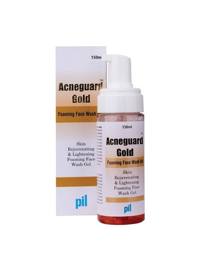 PIL Acneguard Gold Foaming Face Wash Gel ; With Goodness Of Natural Ingredients ; Clears Clogged Pores Acne Pimples Black & Whiteheads ; Lightens Blemishes ; Trusted By Users (150Ml)  - Image 2