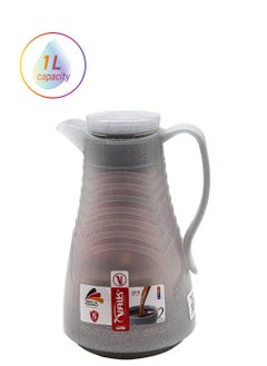 Valk Double Wall Glass Anti-Leakage Wide Mouth Vacuum Flask Grey 1 L 04-604 