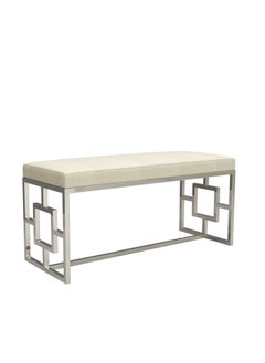 RIGID Steel Cleo Stainless Steel Bench with Padded Cushion Seat  56x121x48cm  - Image 2