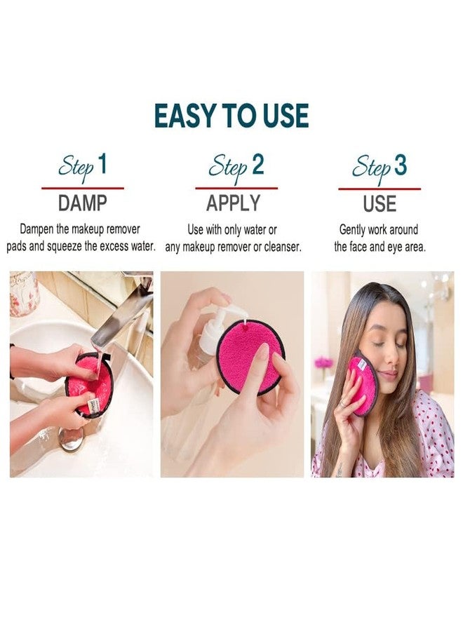 VEDETIC MultiColor Reusable Face Cleansing Sponge Makeup Puff | Double Layer Deep Cleansing Washing Pad & Exfoliating Removal Sponge For Face, Eyes, Lipstick (Pack Of 2) - Image 4