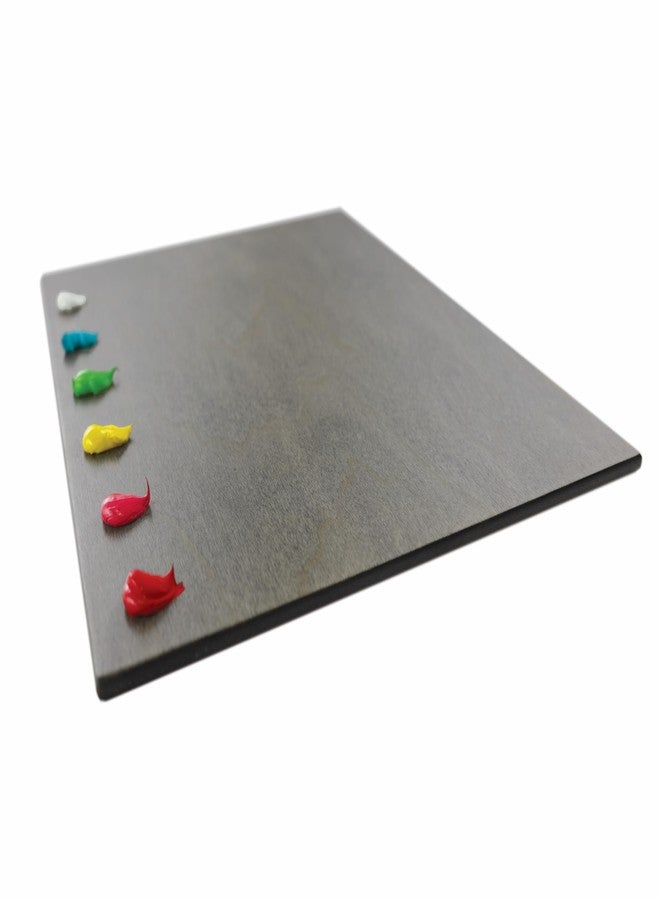New Wave POSH Table Top Wooden Artist Palette | Neutral Grey Stain, 9 x 12 inches, Fits in Masterson Sta-Wet Premier and Artist Palette Seal, Wooden Painting Palette, Oil Paint Palette, Wood Palette - Image 2