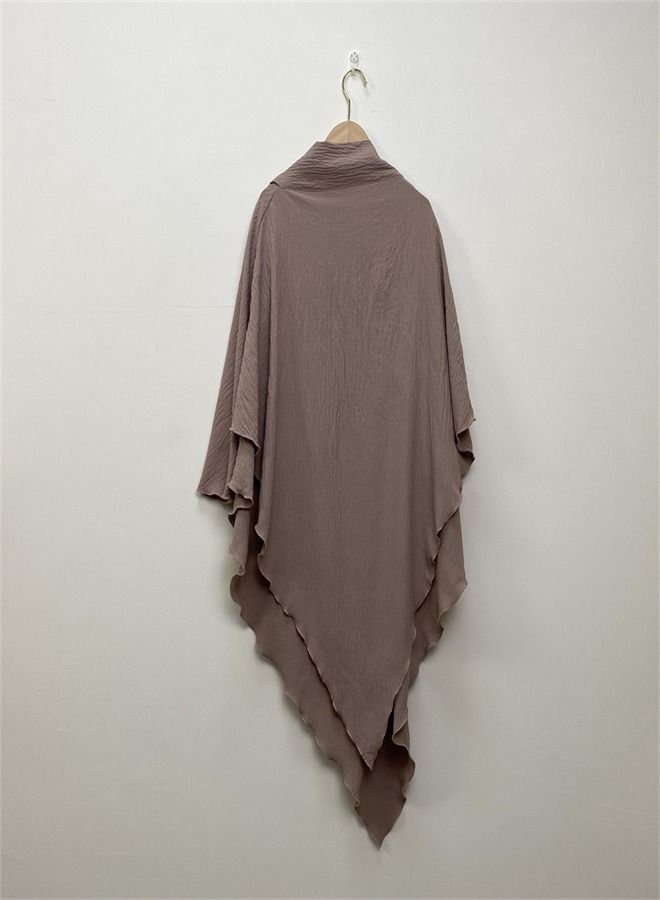 Loquat Simple And Fashionable Solid Color Scarf Reddish Brown  - Image 1