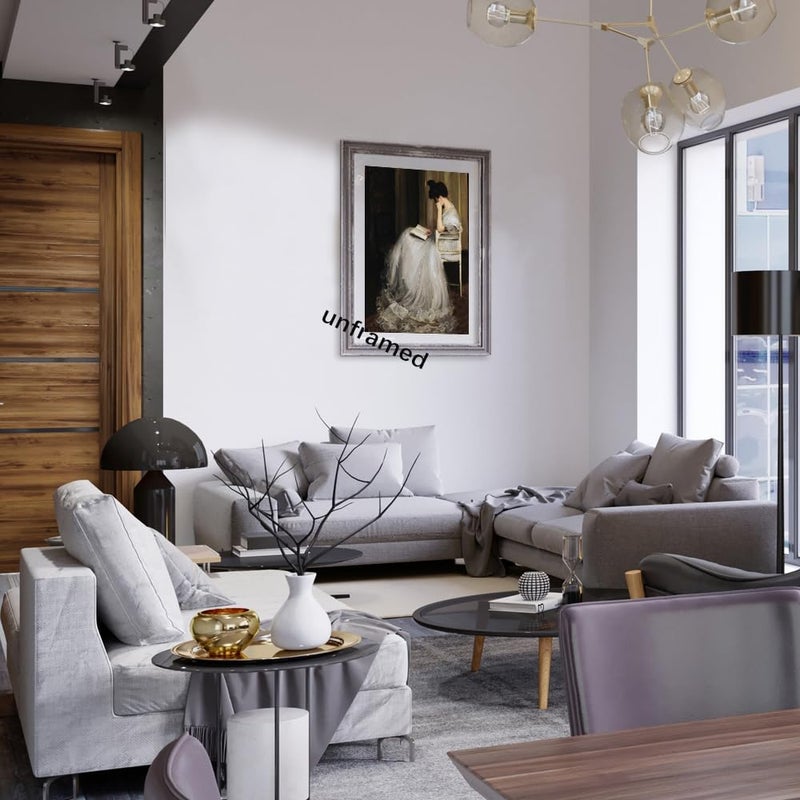 uoyien Vintage French Woman Reading Portraits Oil Painting Canvas Wall Art Famous Artwork Dark Academia Aesthetic 19th Century Antique Poster Prints 24x36in Unframed - Image 5