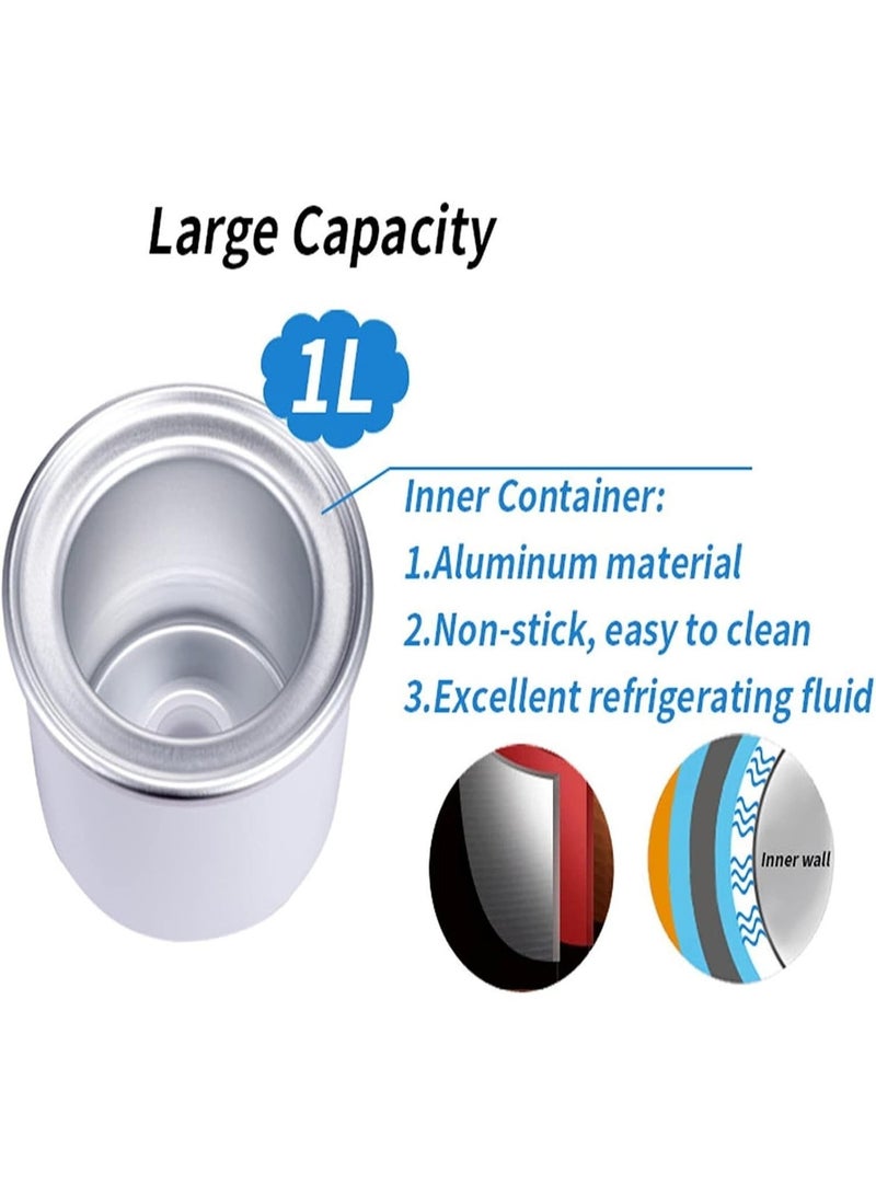 إم مياويان صانعة آيس كريم جاهزة للأكل، سعة 1000 مل، صانعة آيس كريم منزلية للاستخدام المنزلي، صانعة مخروط الزبادي أوتوماتيكية، حاوية آيس كريم قابلة للفصل، مناسبة للمطاعم العائلية. - Image 3