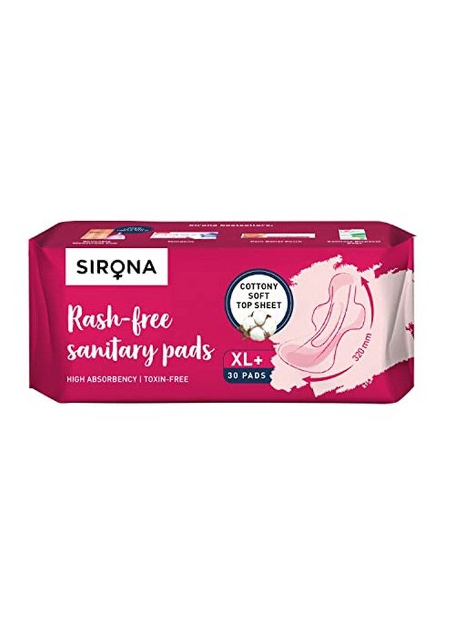 Sirona Rash Free Sanitary Pads For Women Xl+ 30 Napkins - Image 2