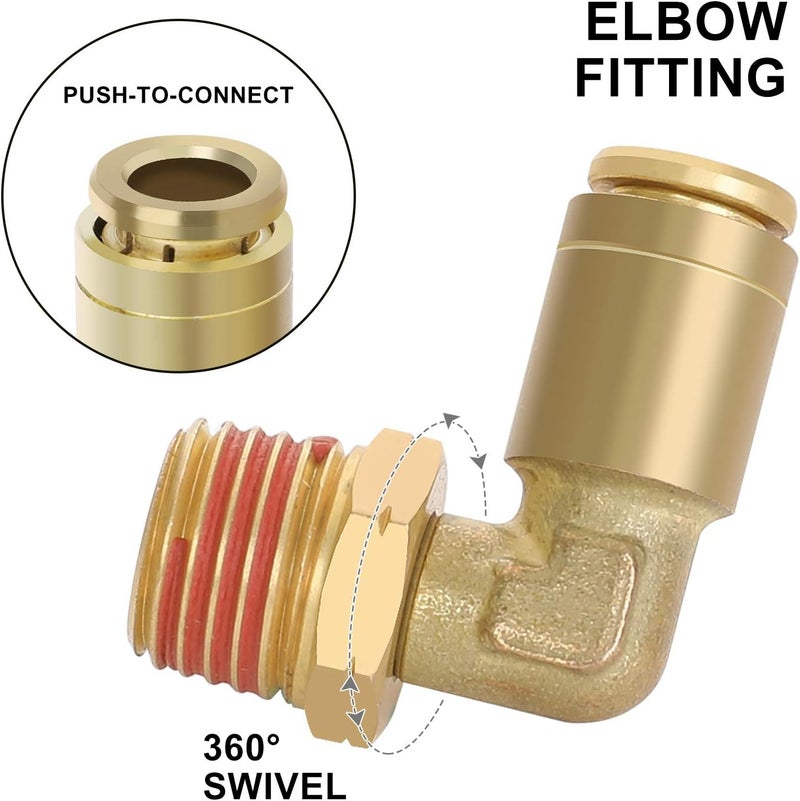 Hromee Air Line Service Kit for Air Spring Suspension with Fittings and 20FT Hose - Image 5