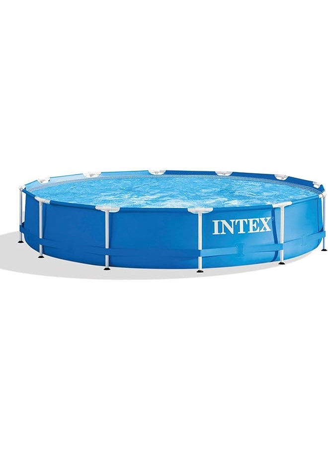 INTEX - Metal Frame 1718 Gallon Capacity Above Ground Pool Blue 12 Foot X 30 Inches 28210Eh - Image 1