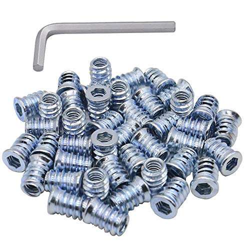 Sprite Science 1/4-20 Hex Drive Threaded Inserts for Wood - 40 Pieces - Image 1
