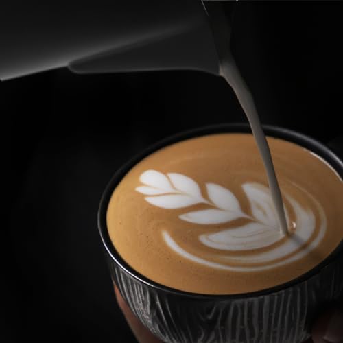 Coosigar Milk Frothing Pitcher 600ml/20oz,304 Stainless steel Espresso Steaming Pitcher,milk frother cup,Milk Jug Cup,Latte Art(black) - Image 5