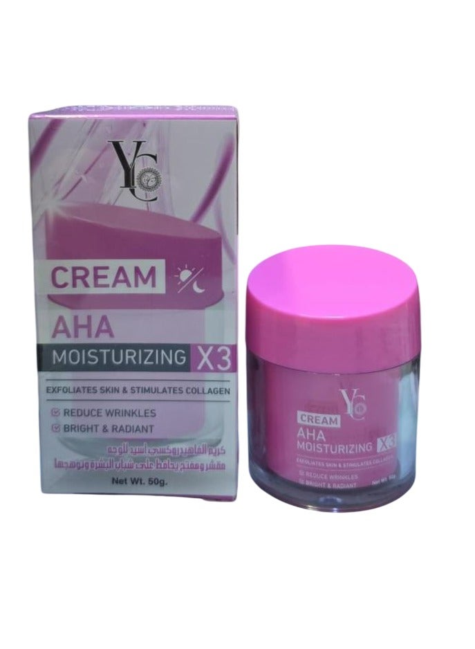 واي سي كريم مرطب AHA X3 50 جم