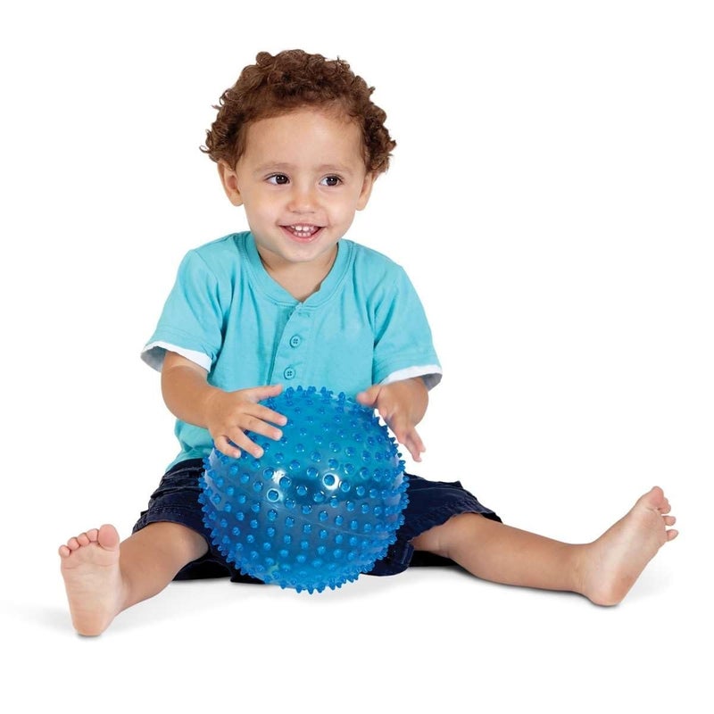 Edushape Sensory Ball for Baby - 7” Transparent Trendy Color Baby Ball that Helps Enhance Gross Motor Skills for Kids Aged 6 Months & Up - Pack of 1 Vibrant Colorful and Unique Textured Ball for Baby - Image 4