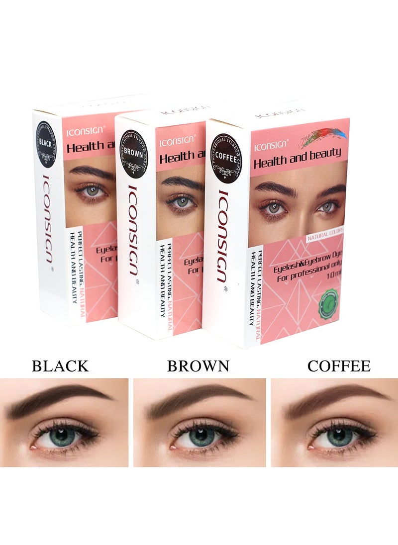 ICONSIGN - Long Lasting Eyelash And Eyebrow Color Dye and Tint Kit Available in 3 Colors - Image 1