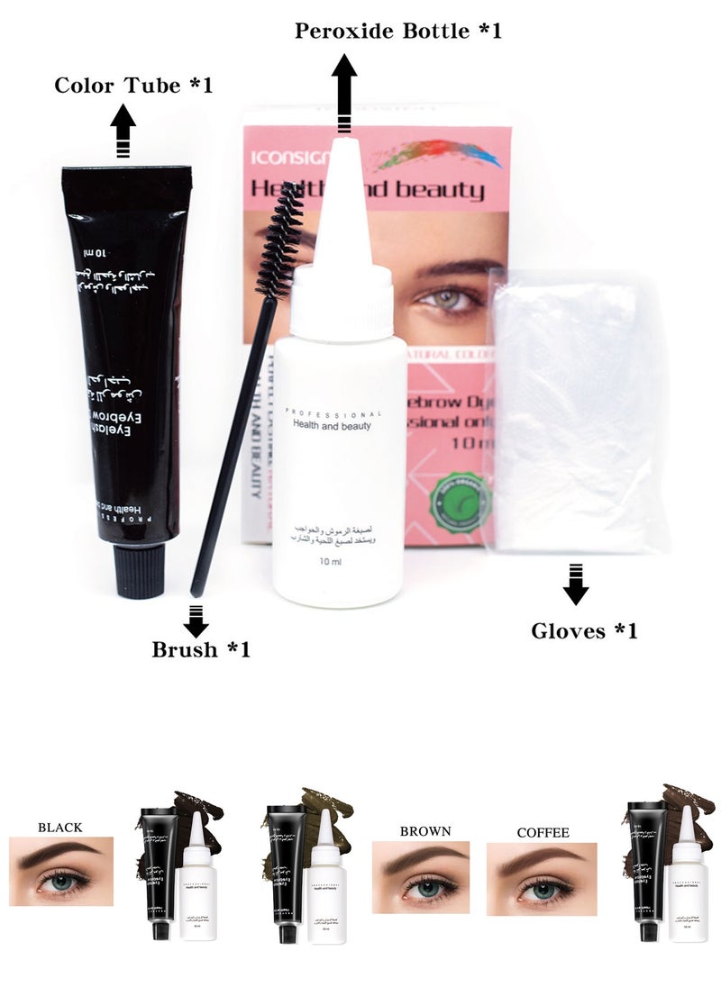 ICONSIGN - Long Lasting Eyelash And Eyebrow Color Dye and Tint Kit Available in 3 Colors - Image 1