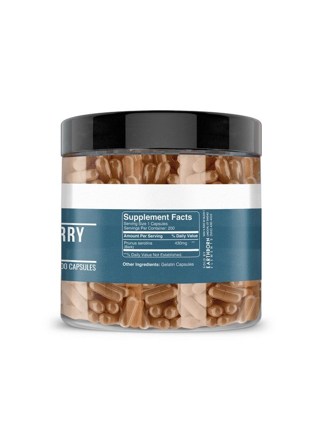 earthborn elements عناصر الأرض - لحاء الكرز البري 200 كبسولة، نقي وغير مخفف، بدون إضافات - Image 3