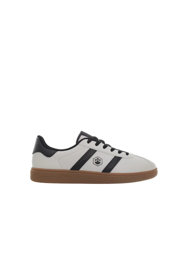 لامبرجاك Lumberjack Frosty Men’s Sneakers – Sand & Black Casual Lace-Up Shoes with Gum Sole | Stylish Everyday Comfort Trainers