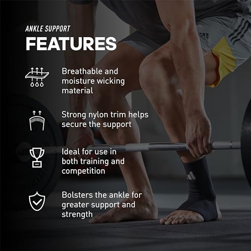 adidas Support Ankle Sleeve, Ergonomic Ankle Compression Sleeve - Image 4
