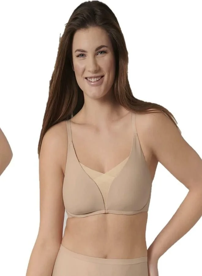 ترايامف Triumph Padded Wireless Ultrasmart 4D Technology Shape Smart Bra Nude