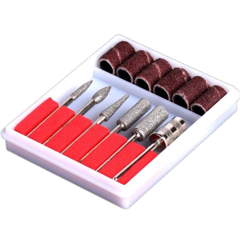 CJESLNA Nail Art 6 Drill File Bits Set Tool for Acrylic Manicure Electric Machine Carver