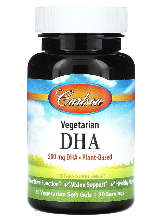 Carlson Vegetarian DHA 500 mg 30 Vegetarian Soft Gels - Image 1