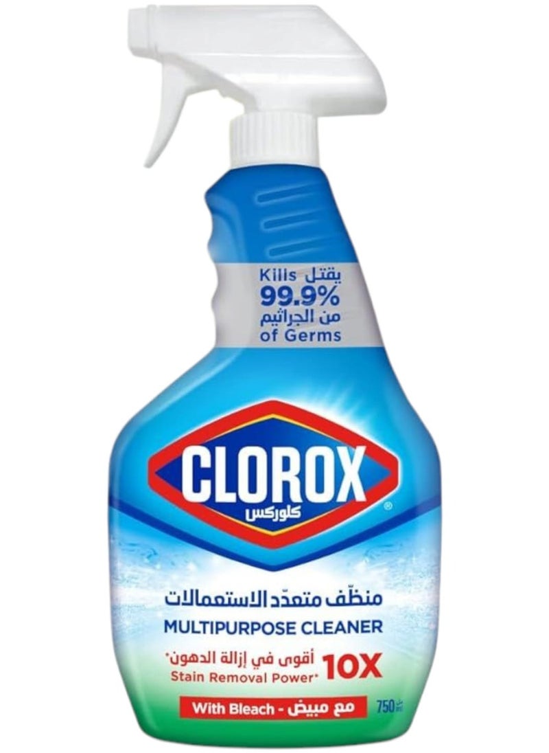 Clorox Multi-Purpose Cleaner Spray with Bleach,10X Stronger in Stain Removal Power, 750ml  - Image 1
