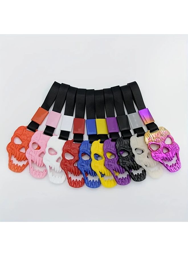 Orange JDM Racing Handle Strap Drift Pendant Safety Warning Ring Durable Nylon PVC - Image 4