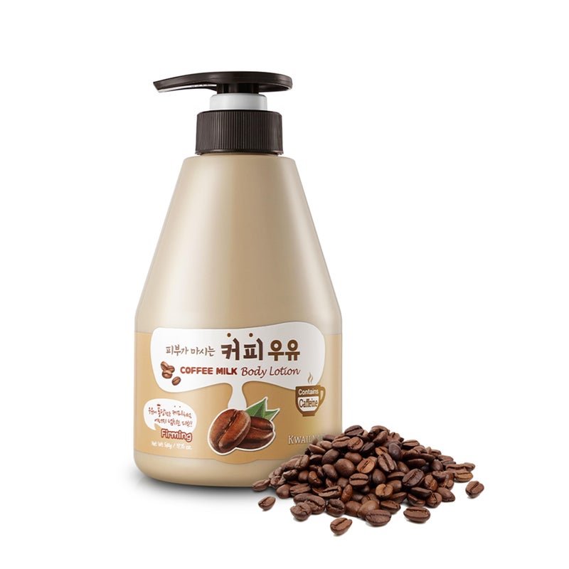 Kwailnara WELCOS KWAILNARA Coffee Milk Body Lotion (19.75 Fl Oz) â€“ Energizing Korean Body Lotion for Deep Hydration | Milk Protein, Royal Jelly, & Coffee Extract Antioxidant Care | Paraben-Free & Non-Greasy - Image 1