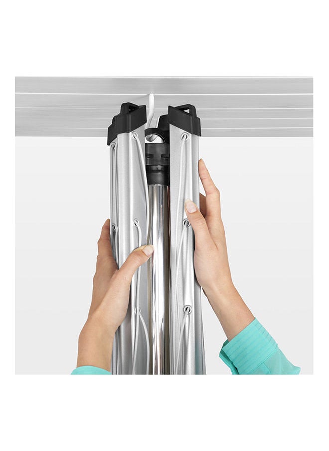 brabantia Brabantia Top Spinner 40 M Large Rotary Drying Stand Washing Line With Metal Ground Spike Metallic Grey With Concrete Tube 45Mm Diameter  - Image 3