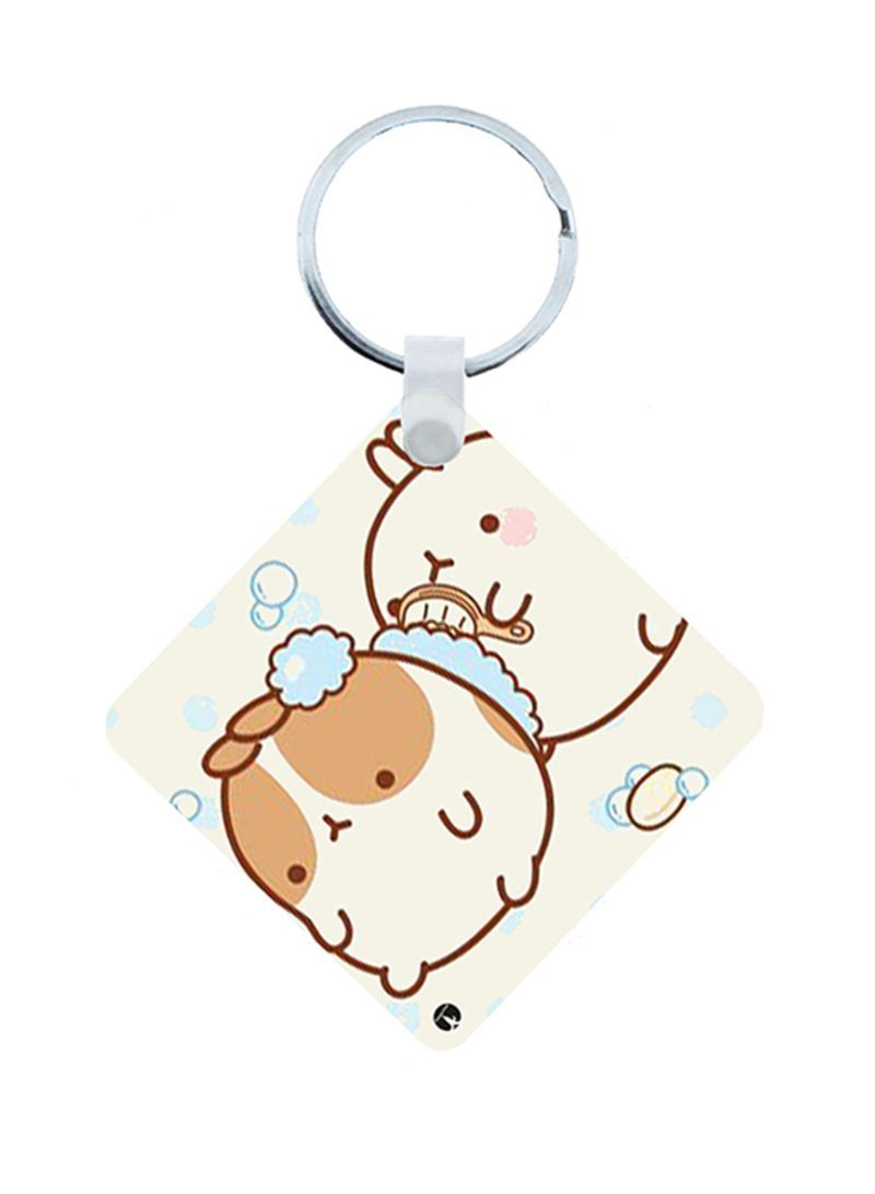 RKN Rabbits Wooden Keychain