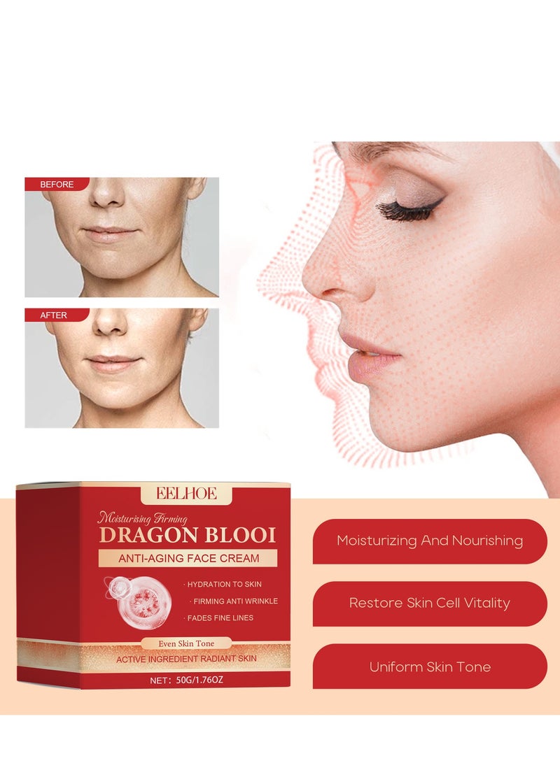 EELHOE Retinol Placenta Dragon Blood Cream, Dragons Blood Easy Cream, Dragons Blood Cream For Anti Wrinkle, Nourishing & Hydrating, For All Skin Types (50g) - Image 5
