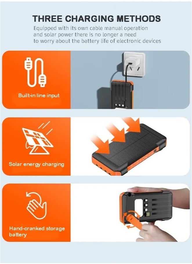 Generic S026 Rugged Solar Power Bank – 20000mAh High-Capacity Outdoor Charger with LED Flashlight, Solar Charging Panel, and Durable Weatherproof Design for Camping, Travel, and Emergency Use  - Image 5