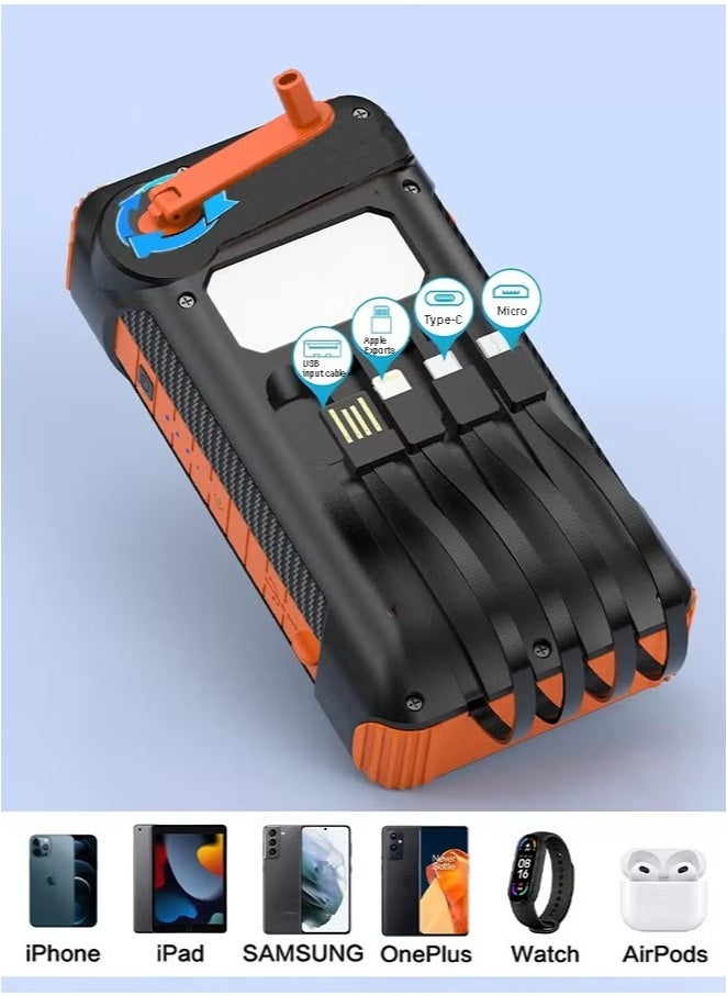 Generic S026 Rugged Solar Power Bank – 20000mAh High-Capacity Outdoor Charger with LED Flashlight, Solar Charging Panel, and Durable Weatherproof Design for Camping, Travel, and Emergency Use  - Image 3
