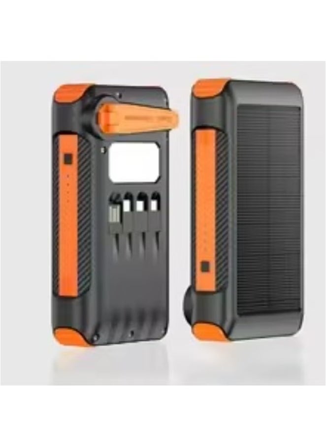 Generic S026 Rugged Solar Power Bank – 20000mAh High-Capacity Outdoor Charger with LED Flashlight, Solar Charging Panel, and Durable Weatherproof Design for Camping, Travel, and Emergency Use  - Image 4