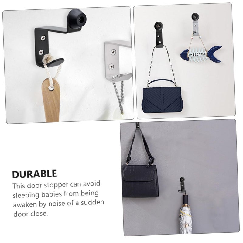 Heavy Duty Door Stopper Security Bar Wall Mount Bumper For Home Safety - Image 4