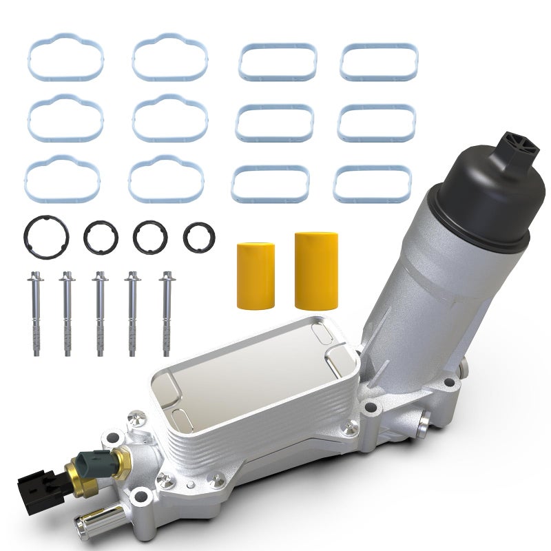 926876 Aluminum Engine Oil Cooler Oil Filter Housing Adapter For 20112016 Chrysler 200 300 Dodge Charger Challenger Journey Jeep Wrangler Grand Cherokee Ram ProMaster 1500 Replace 68105583AF